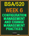 BSA/520 Week 6 Configuration management and change management practices